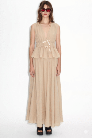 Linen skirt set without sleeves